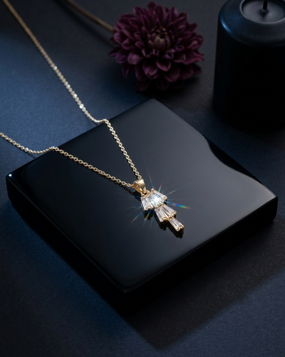 Golden Cascade Necklace 1||1 quality