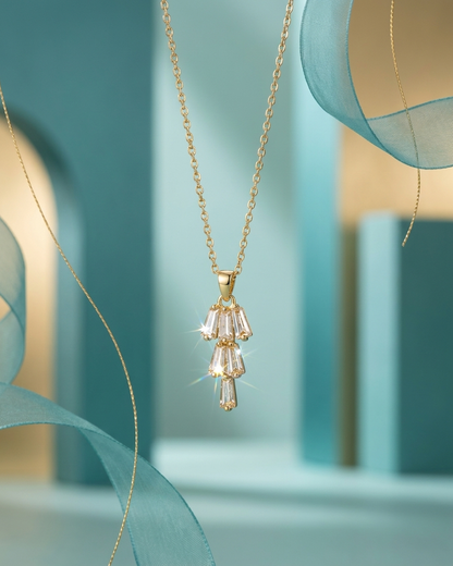 Golden Cascade Necklace 1||1 quality